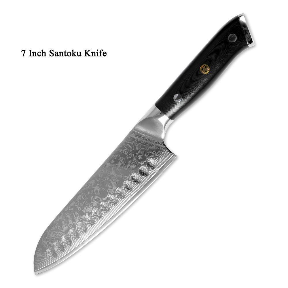 Atila Damascus Pattern Professional Kitchen Knife