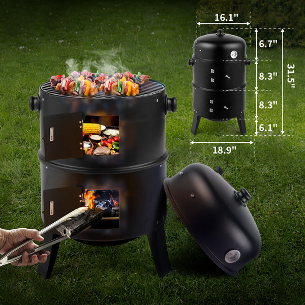 Atila Black Smoked Charcoal Oven