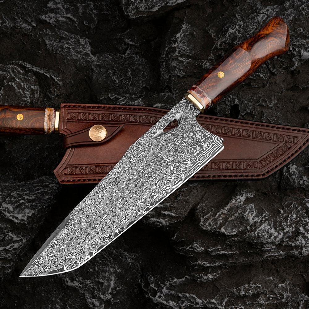 Atila Damascus Pattern Professional Chef Knife
