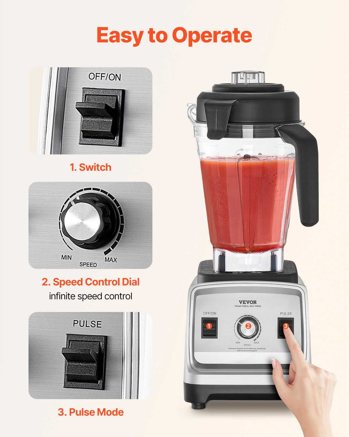Atila 85 Oz 1400W Blender